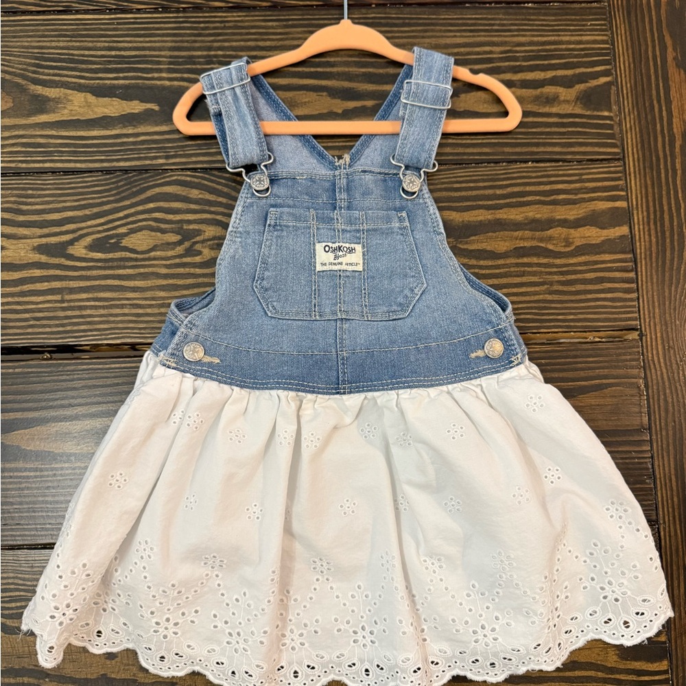 OshKosh B'gosh Blue and White Overalls